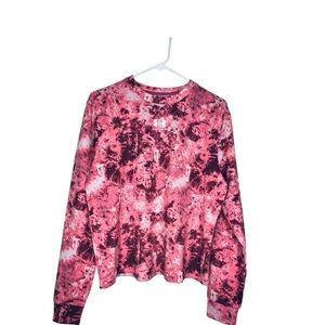 Under Armour Pink Tie Dye Long Sleeve Athletic Top Women’s Activewear